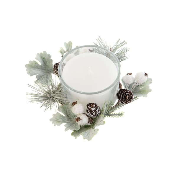 Ljus DKD Home Decor Vit Jul 15 x 15 x 5.5 cm 13 x 13 x 5,5 cm