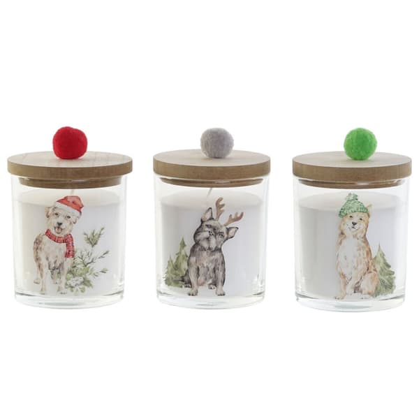 Ljus DKD Home Decor Multicolour Tofs Jul 8 x 8 x 9 cm 8 x 8 x 11 cm (3 antal) (2 antal)