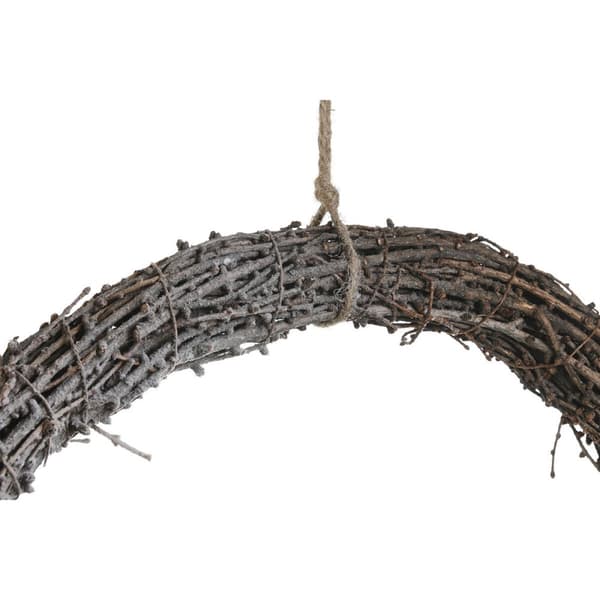 Adventkranse DKD Home Decor Naturell flettet Ananas Snøfall 46 x 7 x 46 cm (2 enheter)