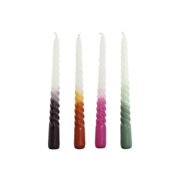 Ljus DKD Home Decor Dvobarvna 2 x 2 x 25 cm 2 x 2 x 20 cm (4 Delar) (4 antal)