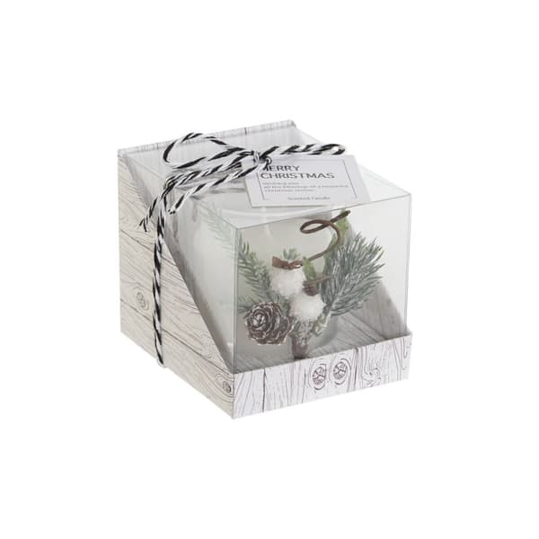 Ljus DKD Home Decor Vit Jul 10,5 x 8,5 x 8,5 cm