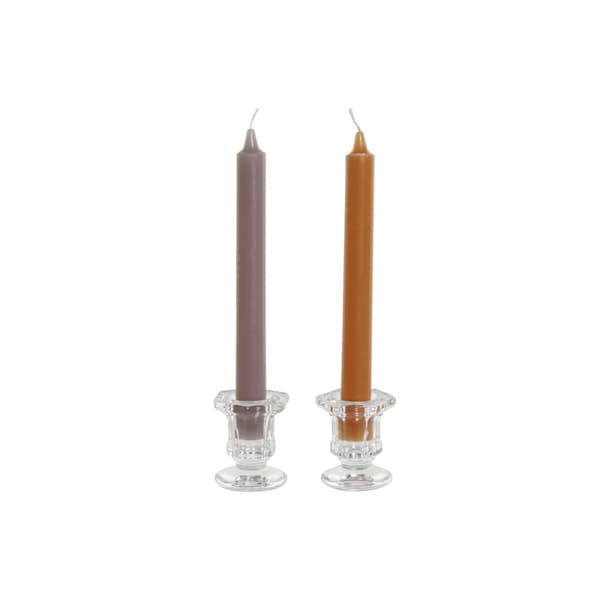 Kynttilät DKD Home Decor Harmaa Oranssi Joulu 2 x 2 x 20 cm (4 Kappaletta) (2 osaa)