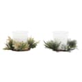 Miniatyrbillede 2 af 4: Stearinlys DKD Home Decor Gylden Sølvfarvet Jul 15 x 15 x 5 cm (2 enheder)