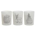 Miniatyrbillede 1 af 3: Stearinlys DKD Home Decor Hvid Jul 5 x 5 x 6 cm (3 enheder)