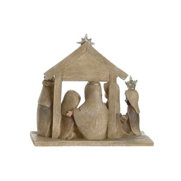 Betlehem dekoration DKD Home Decor Blå Brun Gylden Harpiks 7 x 7 x 15,5 cm (2 enheder)