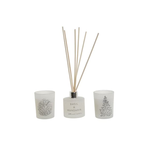Lys DKD Home Decor Hvid Jul 5 x 5 x 6 cm