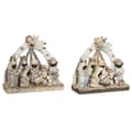 Miniatyrbillede 1 af 2: Betlehem dekoration DKD Home Decor Blå Hvid Brun Harpiks 23,5 x 8 x 20,5 cm (2 enheder)