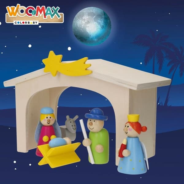 Julkrubba-set Woomax Trä plywood 23 x 16 x 11 cm (4 antal)