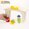 Miniatyrbillede 3 af 11: Betlehem dekoration Woomax Træ plywood 23 x 16 x 11 cm (4 enheder)