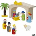 Miniatyrbillede 1 af 11: Betlehem dekoration Woomax Træ plywood 23 x 16 x 11 cm (4 enheder)