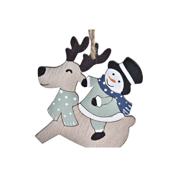Joulukoristesetti DKD Home Decor Poro Puu MDF (21 x 8 x 1,5 cm) (8 cm)
