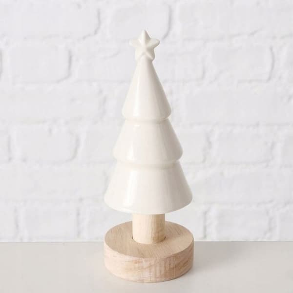Julgran - icke namngiven Julgran i stengods på fot, 15 cm