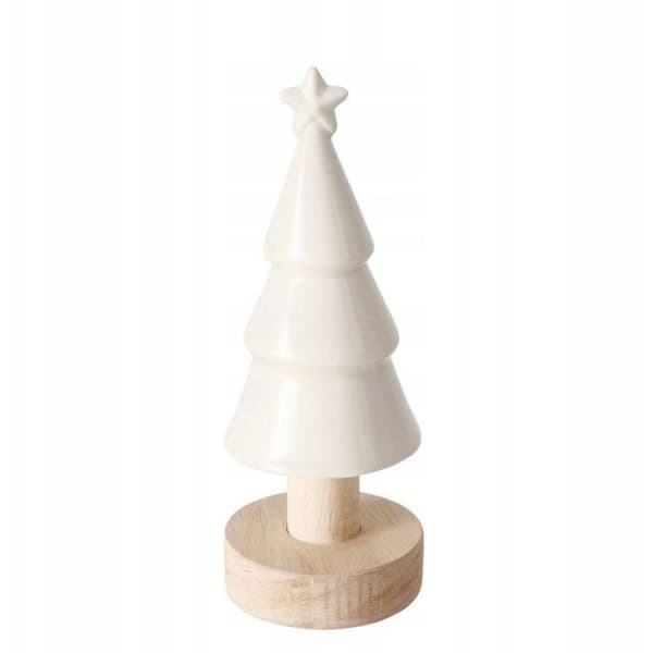 Julgran - icke namngiven Julgran i stengods på fot, 15 cm