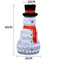 Miniatyrbild 2 av 2: Snögubbe i akryl - 80 cm hög med LED-lampor -