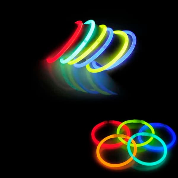 Självlysande armband (15 st), 5 x 200 mm