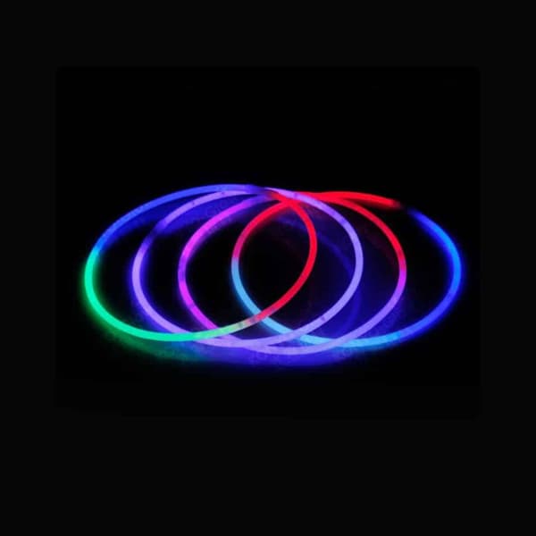 Självlysande Halsband Tri-color (50 st.), 5 x 580 mm