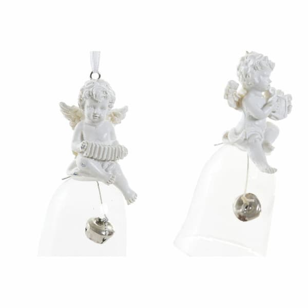 Julgranskula DKD Home Decor Harts Glas Ängel (4 pcs) (5 x 5 x 10.5 cm)
