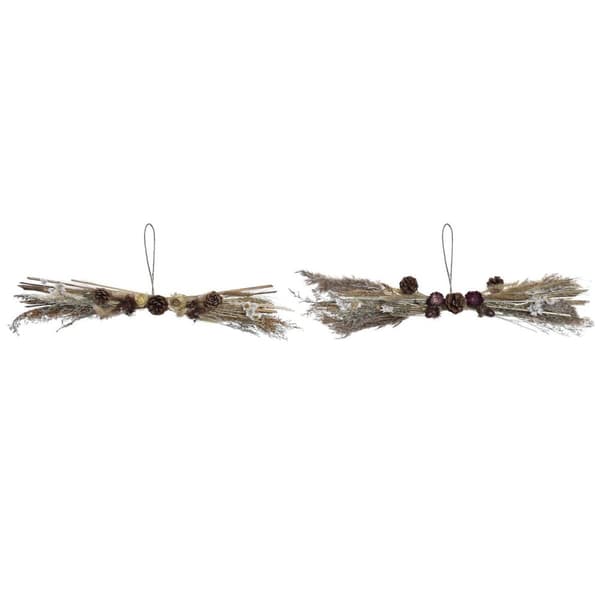 Julgranskula DKD Home Decor Blomster (60 x 15 x 8 cm) (2 antal)