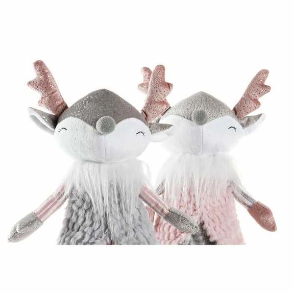 Prydnadsfigur DKD Home Decor Jul Djur Polyester Rådjur (15 x 11 x 49 cm) (2 antal)