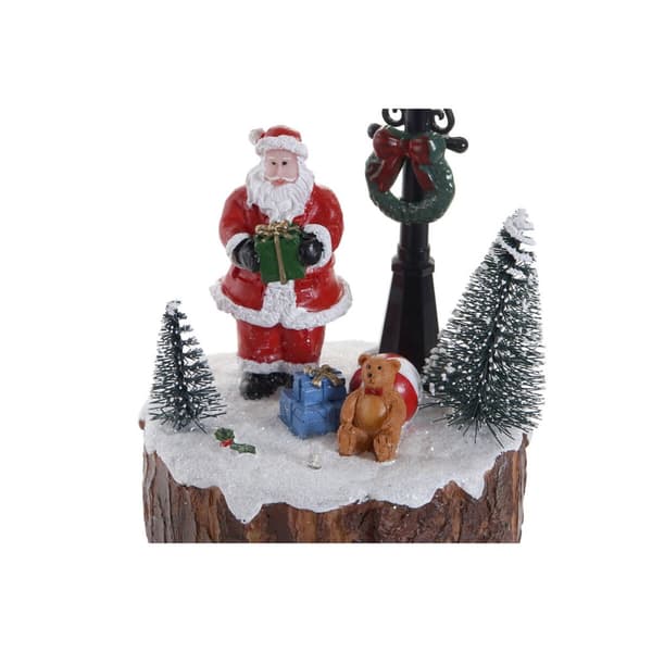 Prydnadsfigur DKD Home Decor LED Ljus Harts Snögubbe (9 x 9 x 13 cm) (2 antal)