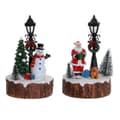 Miniatyrbild 1 av 4: Prydnadsfigur DKD Home Decor LED Ljus Harts Snögubbe (9 x 9 x 13 cm) (2 antal)