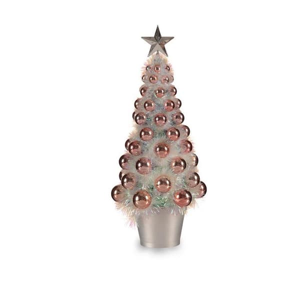 Julgran Krist+ 18CH307/IRIDESCENT Rosa polypropen Plast Regnbågsskimrande 16 x 37,5 x 16 cm