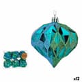 Miniatyrbild 1 av 3: Uppsättning av julkulor Krist+ 00897 Blå Plast Diamant (12 antal)