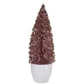 Miniatyrbild 2 av 2: Prydnadsfigur Julgran Rosa Gyllene Plast 9 x 28 x 9 cm (6 antal)