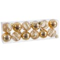 Miniatyrbild 1 av 2: Julgranskulor Gyllene Plast 6 x 6 x 6 cm (12 antal)