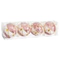 Miniatyrbild 2 av 2: Julgranskulor Vit Rosa Polyfoam Tyg 8 x 8 x 8 cm (4 antal)