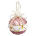 Miniatyrbild 1 av 2: Julgranskulor Vit Rosa Polyfoam Tyg 8 x 8 x 8 cm (4 antal)