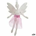 Miniatyrbild 1 av 2: Julgranskula Fe Vit Plast Glitter 8 x 12 x 5 cm (24 antal)
