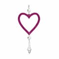 Miniatyrbild 2 av 2: Julgranskula Fuchsia Plast Glitter 9 x 16 x 2 cm (24 antal)