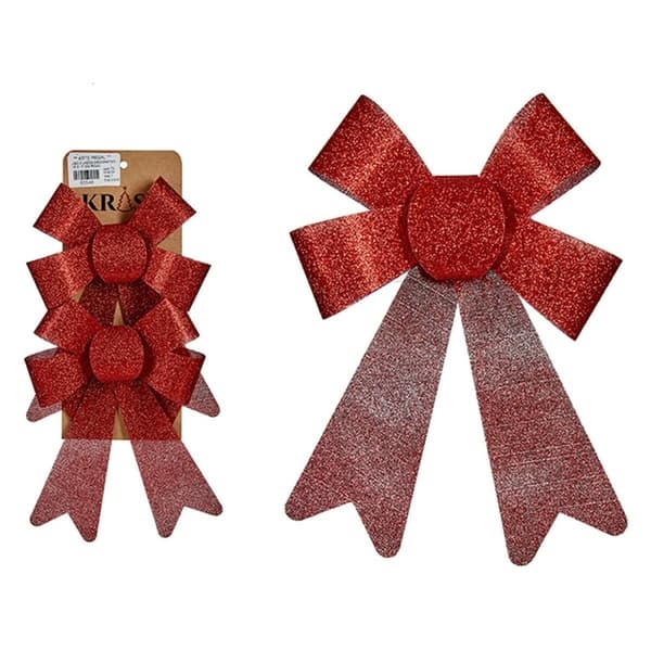 Juldekorationer Krist+ 65548 Röd PVC 15 x 2 x 17 cm Lasso (24 antal)