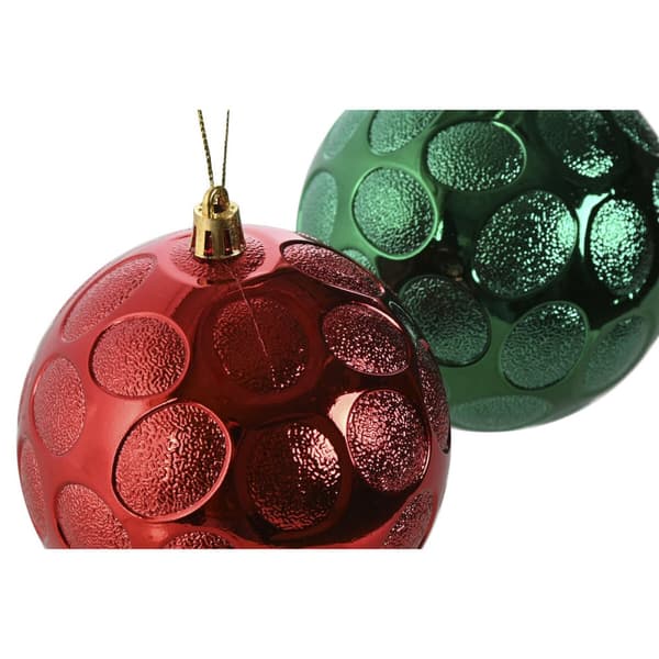 Julgranskulor Home ESPRIT Röd Grön PVC 20 x 10 x 30 cm (2 antal)