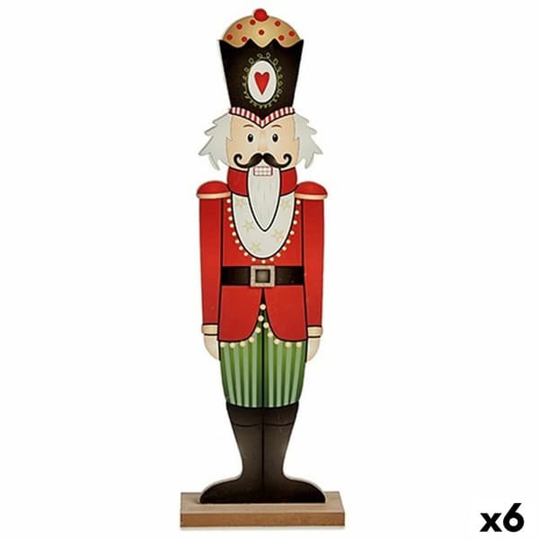 Nøddeknækker Krist+ 19XD35241 Hvid Sort Rød Grøn Træ 10 x 60 x 19 cm Nøddeknækker (6 enheder)