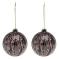 Miniatyrbillede 2 af 2: Julekugler (2 pcs) 113572 Brun Rød 8 cm (2 enheder) - Brun