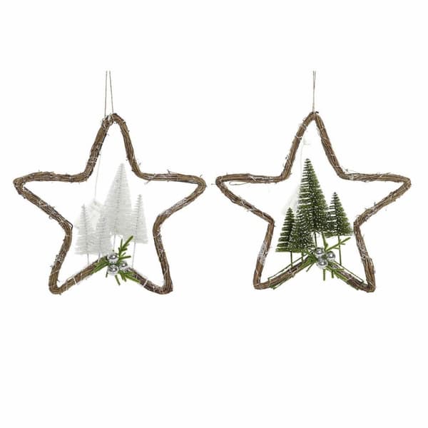 Julepynt DKD Home Decor Spanskrør (2 pcs) (43 x 10 x 43 cm)