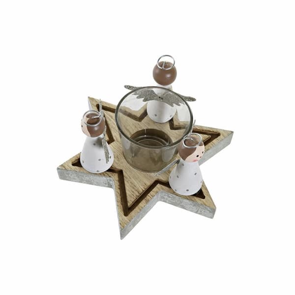 Julelys Holder DKD Home Decor Krystal Træ (17 x 17 x 9 cm)