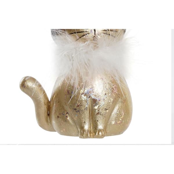 Julepynt DKD Home Decor Harpiks Kat (9 x 6 x 15 cm) (2 enheder)