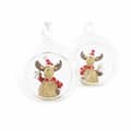 Miniatyrbillede 2 af 3: Julepynt DKD Home Decor Krystal Harpiks Rensdyr (7 x 6 x 8 cm) (4 enheder)