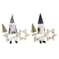 Miniatyrbillede 1 af 3: Julestjerne DKD Home Decor Polyester MDF Stjerne (2 enheder) (18 x 6 x 19 cm)
