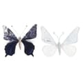 Miniatyrbillede 1 af 3: Julepynt DKD Home Decor Polyester Sommerfugl (2 enheder) (23 x 3 x 19 cm)