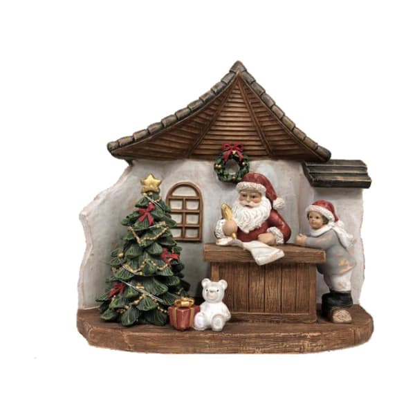 Julepynt DKD Home Decor Harpiks Julemanden (19 x 9,5 x 18 cm) (2 enheder)