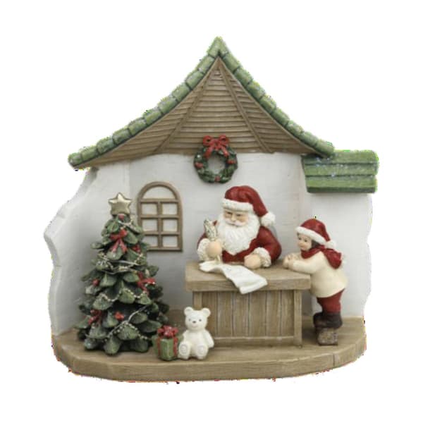 Julepynt DKD Home Decor Harpiks Julemanden (19 x 9,5 x 18 cm) (2 enheder)