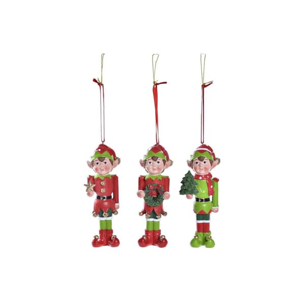 Julepynt DKD Home Decor Harpiks Alf (5 x 4 x 14 cm) (3 enheder)