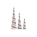 Miniatyrbillede 1 af 4: Indretning DKD Home Decor Kegler Jul LED Hvid Sort Rød Natur Sølvfarvet 20 x 20 x 80 cm (3 Dele)
