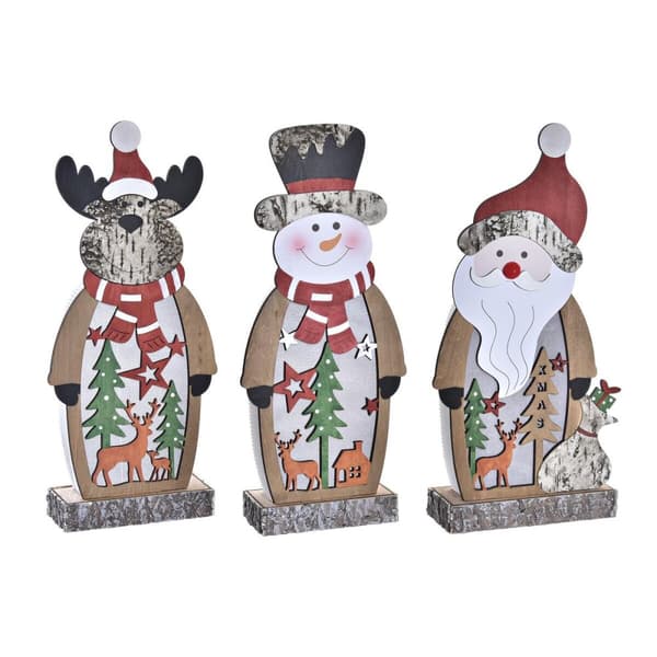 Lysdekoration DKD Home Decor Jul (18 x 7 x 40,5 cm) (3 enheder)