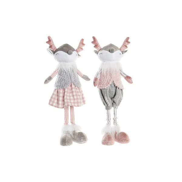 Dekorativ figur DKD Home Decor Jul Dyr Polyester Hjort (15 x 11 x 49 cm) (2 enheder)