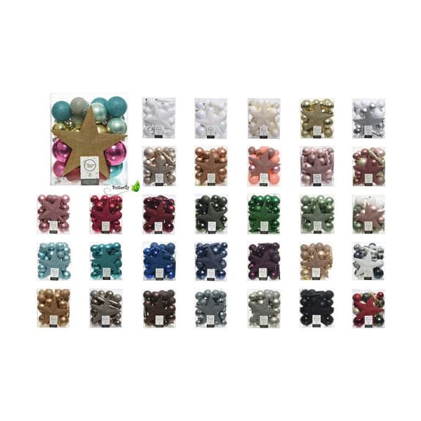Julekugler Decoris Plastik 33 Dele